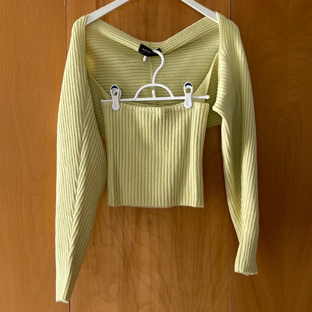 Knot tube top and shrug